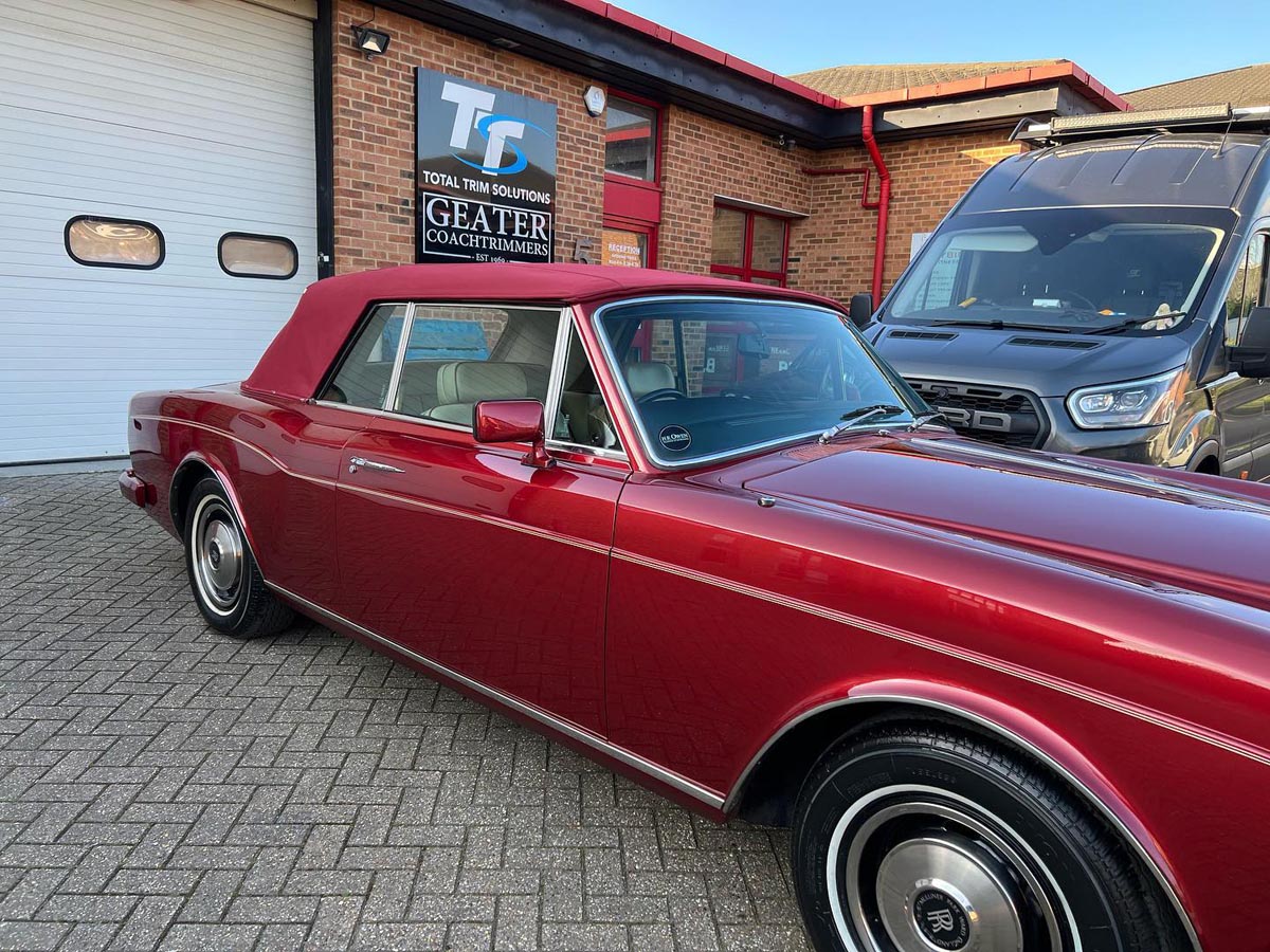 Rolls Royce Corniche replacement Mohair hood - Geater Coachtrimmers